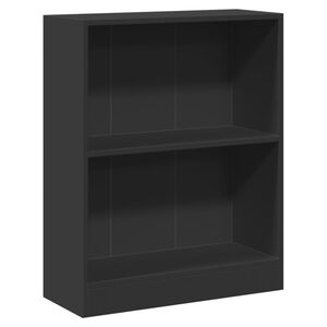 vidaXL Kirjahylly musta 60x24x76 cm tekninen puu