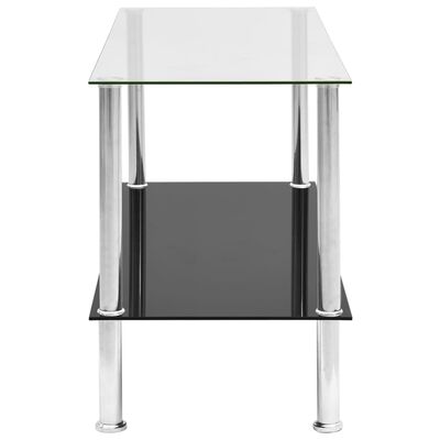 vidaXL Sohvapöytä läpinäkyvä 110x43x60 cm karkaistu lasi