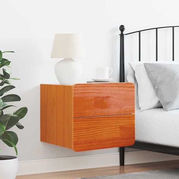 vidaXL Y&ouml;p&ouml;yt&auml; laatikon kanssa Vaha ruskea 39 x 34 x 33 cm T&auml;ysi m&auml;nty