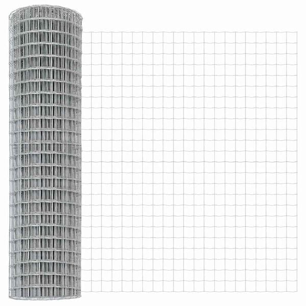 vidaXL Euroaita Hopea 1.2 x 10 m Kuumasinkitty rauta