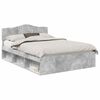 vidaXL S&auml;ngyn runko Betonin harmaa 5FT King Size Massiivinen m&auml;nty