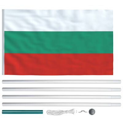 vidaXL Bulgarian lippu ja tanko alumiini 6,2 m
