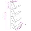 vidaXL Sein&auml;kirjahylly 4-kerroksinen ruskea tammi 33x16x90 cm