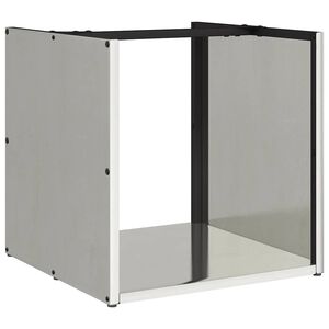 vidaXL Polttopuuteline 40x40x40 cm ruostumaton ter&auml;s