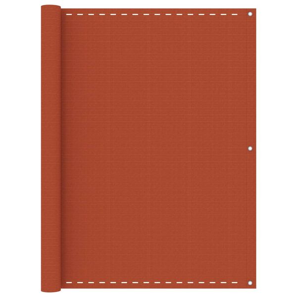 vidaXL Parvekkeen suoja oranssi 120x500 cm HDPE