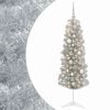 vidaXL Kapea tekokuusi joulupalloilla 150 cm 150 LEDi&auml;