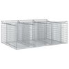 vidaXL Gabion Kohotettu Peti 150 x 100 x 60 cm Galvanoitu ter&auml;s Hopea