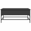 vidaXL Sohvapöytä musta 100x50x45 cm tekninen puu ja metalli
