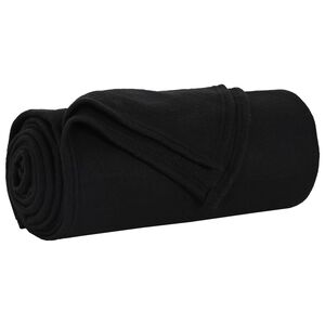 vidaXL Heittopeitto Musta 170 x 130 cm 0.33 kg Fleese