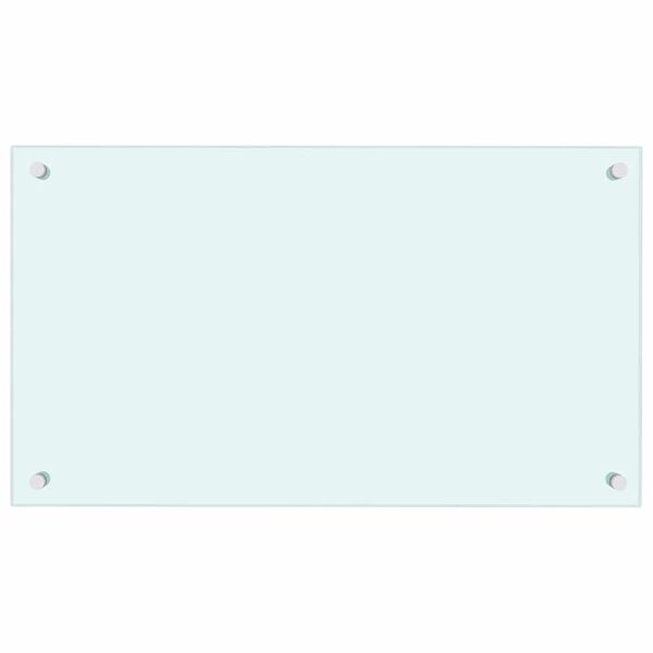 vidaXL Keittiön roiskesuojat 2 kpl valkoinen 70x40 cm karkaistu lasi