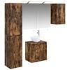vidaXL Kylpyhuoneen kaappisetti 5 pcs Savutammi 50 x 14,5 x 70 cm