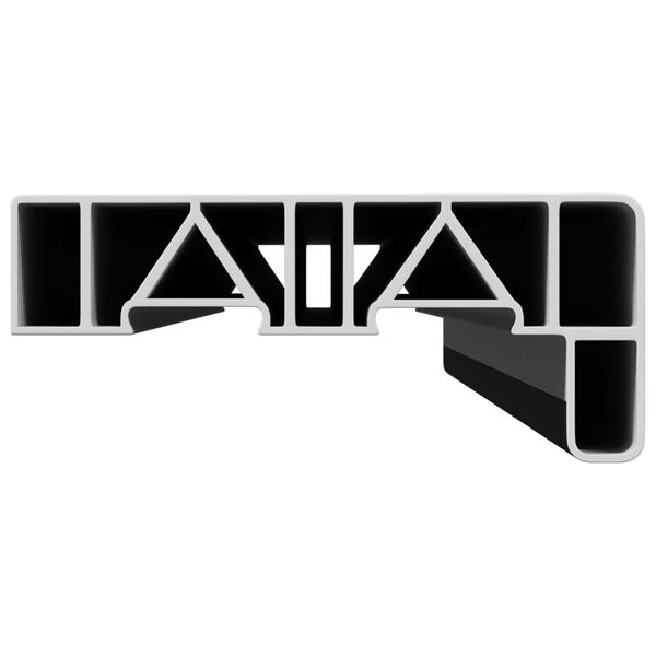 vidaXL Ikkunakynnys Musta puuviilulla 60 x 10 x 4,5 cm