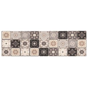 vidaXL Keitti&ouml;matto Harmaa-beige mosaiikki 150 x 45 cm 100% polyamidi