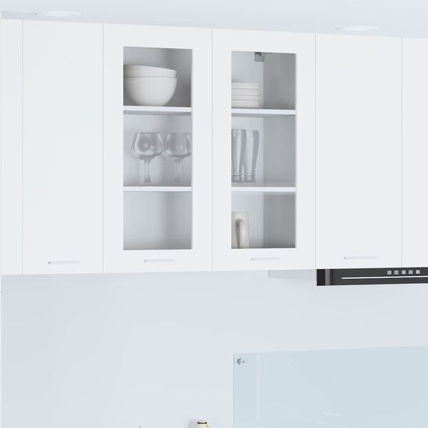 vidaXL Henkarikaappi ovella Valkoinen 80 x 31 x 80 cm Tekninen puu