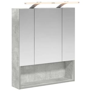 vidaXL Kylpyhuoneen Peilikaappi ovella Betoni Harmaa 60 x 14.5 x 70 cm