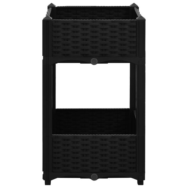 vidaXL Korotettu kukkalaatikko 40x40x71 cm polypropeeni