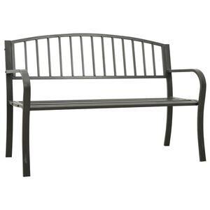 vidaXL Puutarhapenkki harmaa 120 cm ter&auml;s