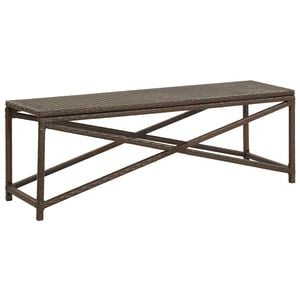 vidaXL Puutarhapenkki 120 cm polyrottinki ruskea