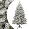 vidaXL Tekojoulukuusi saranoilla ja lumihuurteella 180 cm