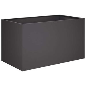 vidaXL Puutarha ruukku Musta 100 x 50 x 50 cm Kylm&auml;valssattu ter&auml;s