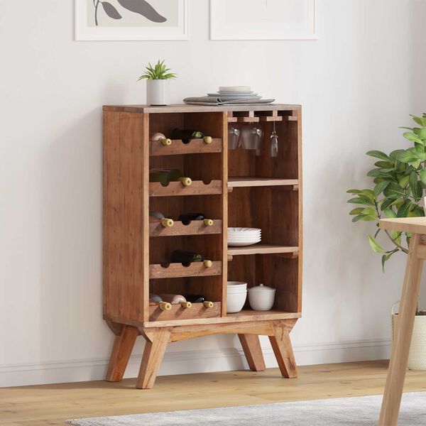 vidaXL Teline Ruskea 60 x 30 x 90 cm Kierr&auml;tetty massiivinen puu