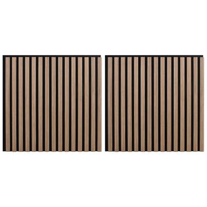 vidaXL Sein&auml;paneelit 2 pcs Ruskea 60,5 x 60 cm