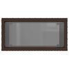vidaXL puutarha-sivupöytä lasitasolla ruskea 58x27,5x55cm polyrottinki