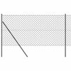 vidaXL Ketjuaita Maapohjakorjaus 25 x 1 m PVC-pinnoitettu ter&auml;s Harmaa