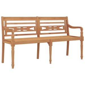 vidaXL Batavia-penkki 150 cm t&auml;ysi tiikki