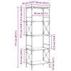 vidaXL Kirjahylly 5 kerrosta savutammi 59x35x171 cm tekninen puu