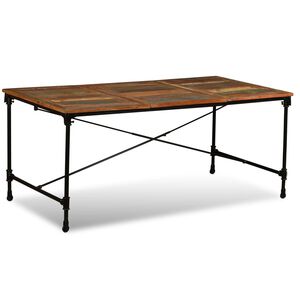 vidaXL Ruokap&ouml;yt&auml; kierr&auml;tetty massiivipuu 180 cm