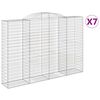 vidaXL Kaarevat kivikorit 7 kpl 300x50x200/220 cm galvanoitu rauta