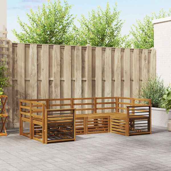 vidaXL Sohvasarjat 6 pcs Luonnollinen Tihe&auml; akasiapuu