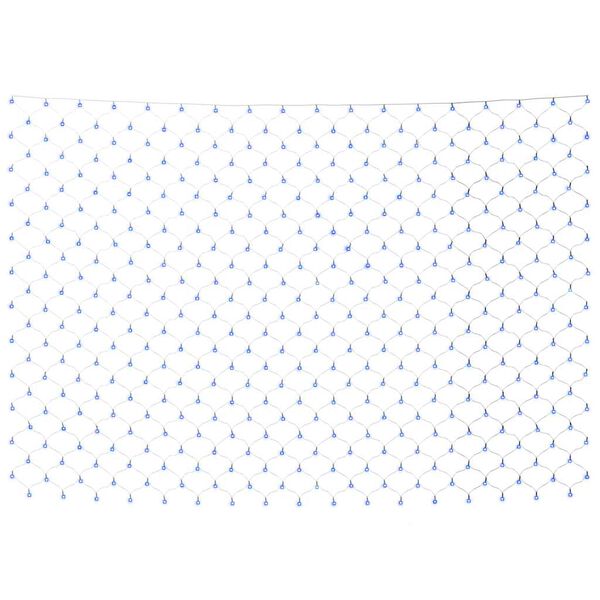 vidaXL Jouluvaloverkko sininen 3x3 m 306 LED-valoa ulos/sisälle