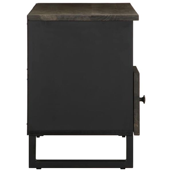 vidaXL TV-taso musta 100x33x46 cm t&auml;ysi mangopuu