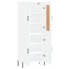 vidaXL Kaappi valkoinen 69,5x34x180 cm tekninen puu