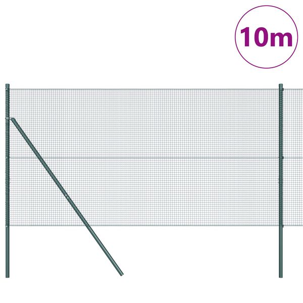 vidaXL Aitalatu Vihre&auml; 10 x 1,2 m (16 x 16 mm verkko) Ter&auml;s ja PVC