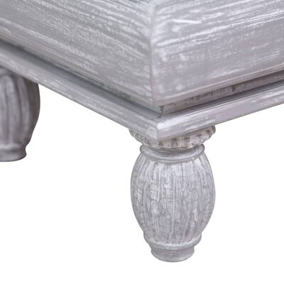 vidaXL Sohvapöytä harmaa 90x50x40 cm täysi mahonki