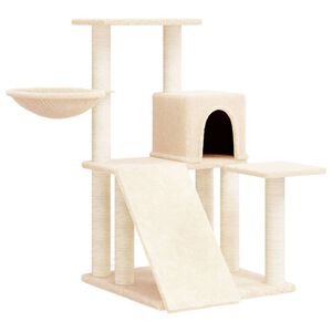 vidaXL Kissan kiipeilypuu sisal- raapimispylv&auml;ill&auml; kerma 82 cm