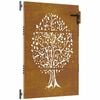 vidaXL Puutarhaportti 85x125 cm Corten-ter&auml;s, puukuvio