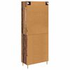 vidaXL Korkea kaappi Vanha Puu 69,5 x 34 x 180 cm Tekninen puu