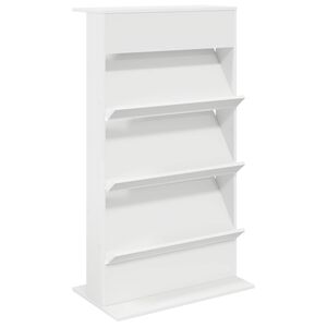 vidaXL Lehtiteline hyllyll&auml; Valkoinen 70 x 41 x 126 cm Tekninen puu