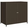 vidaXL Puutarhan s&auml;ilytyskaappi ruskea 83x45x76 cm polyrottinki