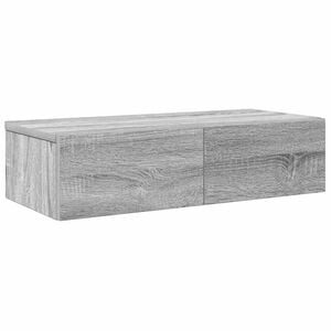vidaXL Sein&auml;hylly laatikoilla harmaa Sonoma 60x26,5x15 cm tekninen puu