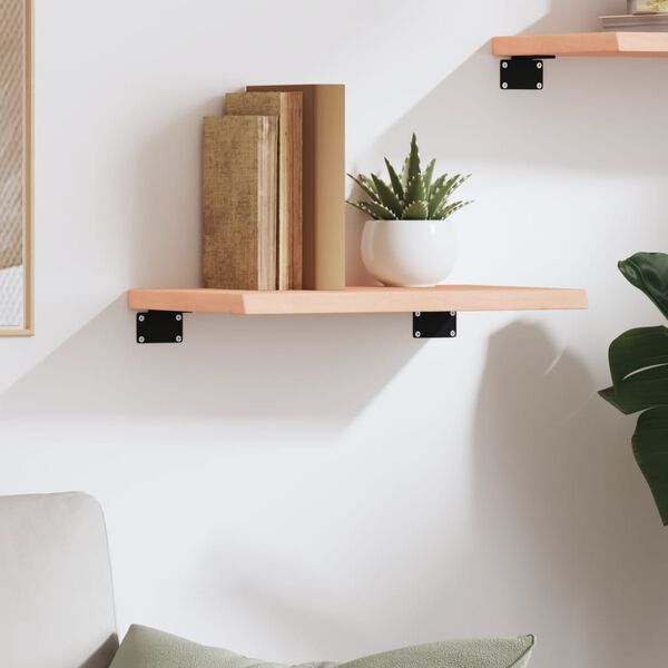 vidaXL Seinähylly 40x20x2 cm käsittelemätön täysi tammi