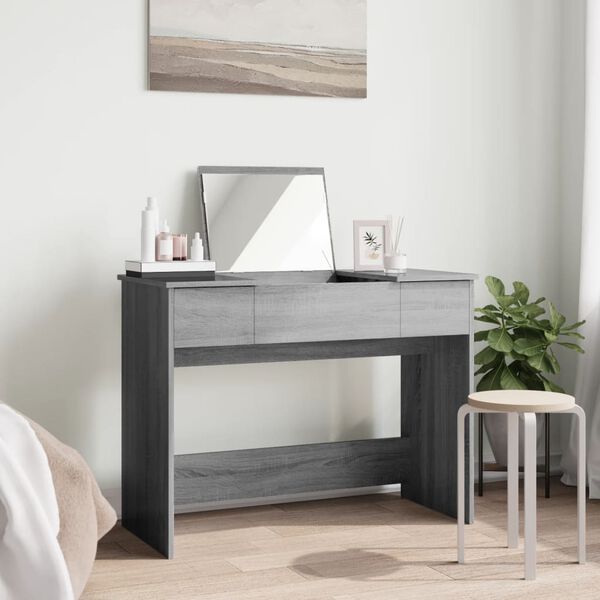 VidaXL Peilipöytä harmaa Sonoma 100x45x76 cm