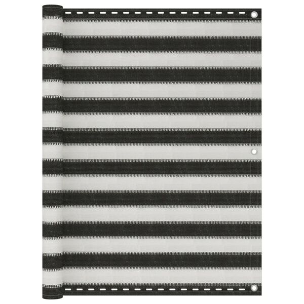 vidaXL Parvekkeen suoja HDPE 120x300 cm antrasiitti ja valkoinen