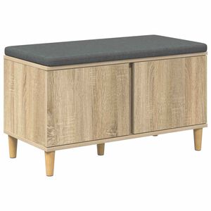 vidaXL Halli penkki tyynyll&auml; ovella Sonoman tammi 80 x 38 x 46 cm