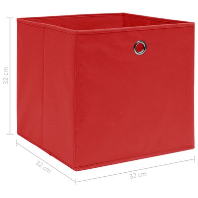 vidaXL Säilytyslaatikot 10 kpl punainen 32x32x32 cm kangas