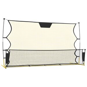 vidaXL Jalkapalloverkko mustakeltainen 183x85x120 cm polyesteri